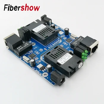 

PCBA Fast Ethernet Fiber Media transceiver Converter Switch half board Single Mode Single Fiber SC 10/100M