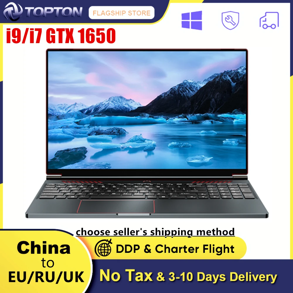 Игровой ноутбук 16 1 дюйма Intel Core i9 8950HK i7 9750H Nvidia GTX 1650 4G ультрабук Windows 10