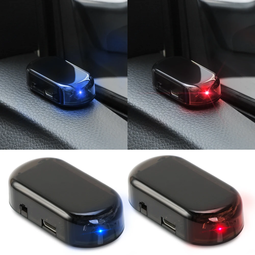 Солнечная USB мощность Сигнализация свет Противоугонная для ford focus 3 kia rio volkswagen golf 5 opel vivaro volkswagen polo 6r bmw 1 серия