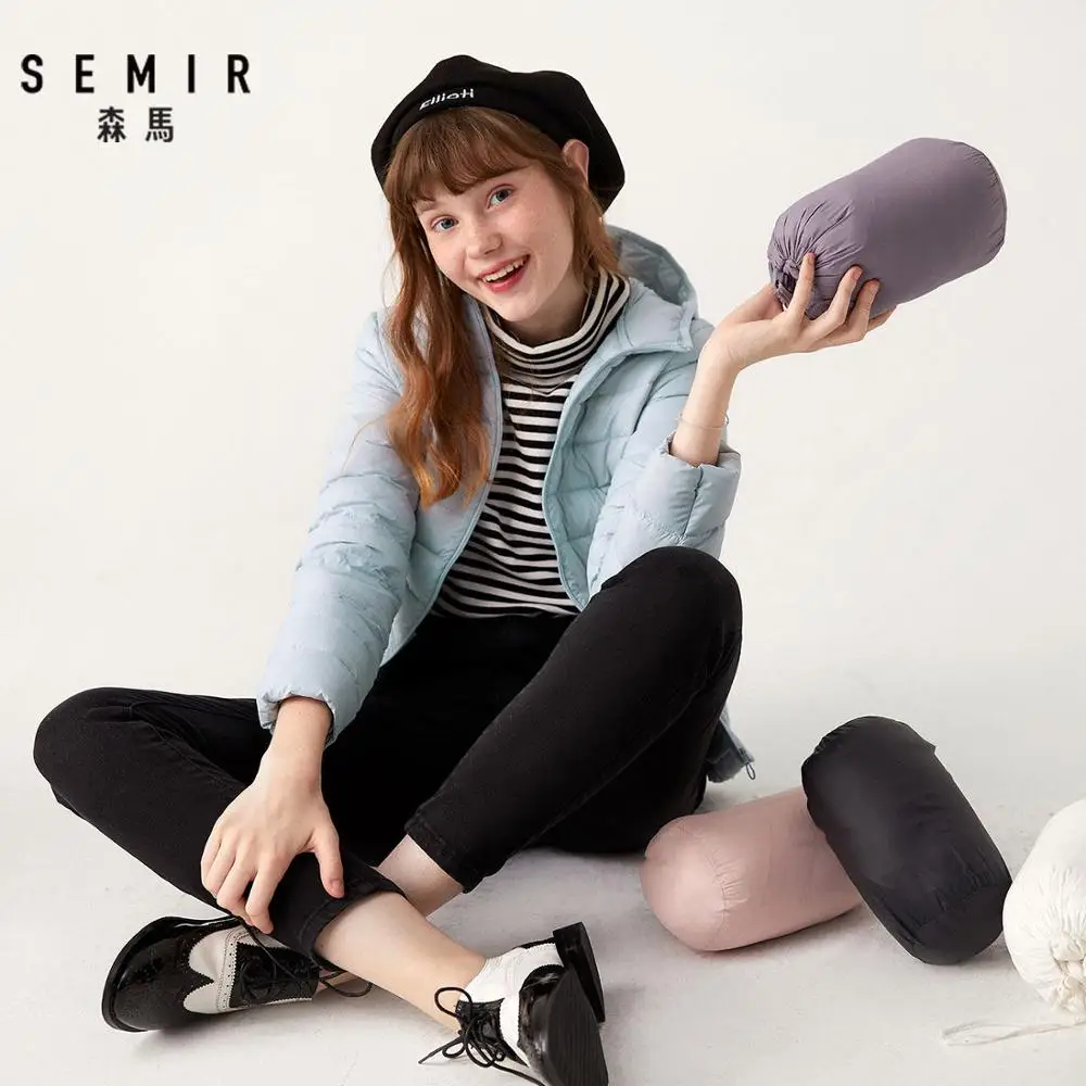 SEMIR новая Базовая зимняя куртка s Женская зимняя Вельветовая куртка с капюшоном зимняя куртка женская верхняя одежда теплая портативная
