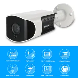 KKmoon 5.0MP AHD Bullet Водонепроницаемая камера видеонаблюдения 1/2. 7 ''CMOS 4 шт. Массив ИК лампы ночного видения IR-CUT безопасности дома