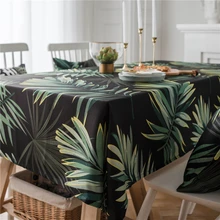 Green Leaf Plant Printed Rectangular Tablecloth Home Decoration Polyester Table Cloth Dinner Table Cover national wind tablecloth cotton linen sunflower multifunctional table cloth home dinner decoration rectangular table cover