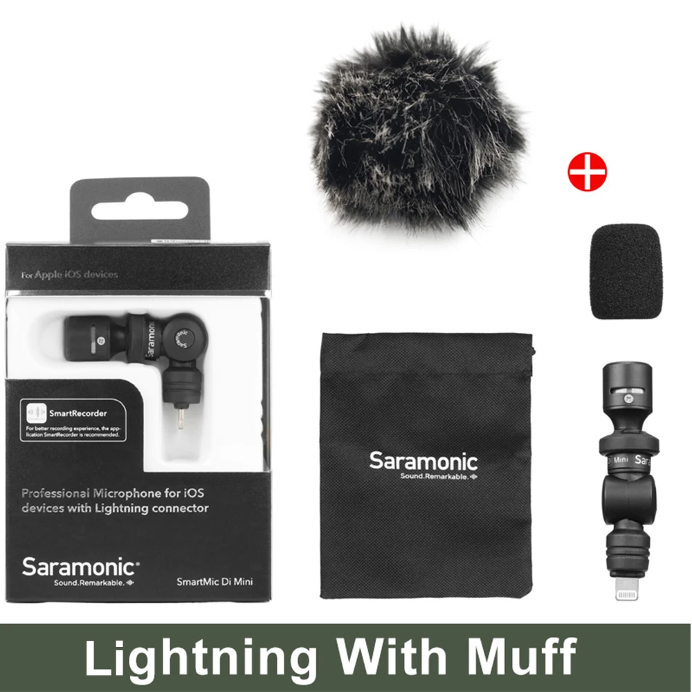 Saramonic Di UC Mini Microphone Smart mic with Lightning Type C Interface for iPhone Android Smartphone Voice Recording Vlog Mic 