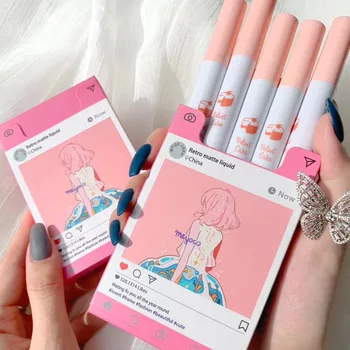 

5 Stuks sigaret Lipstick набор помад lipstick cigarette matte lipstick set памада для увиличения Lip Glazuur Set TSLM1