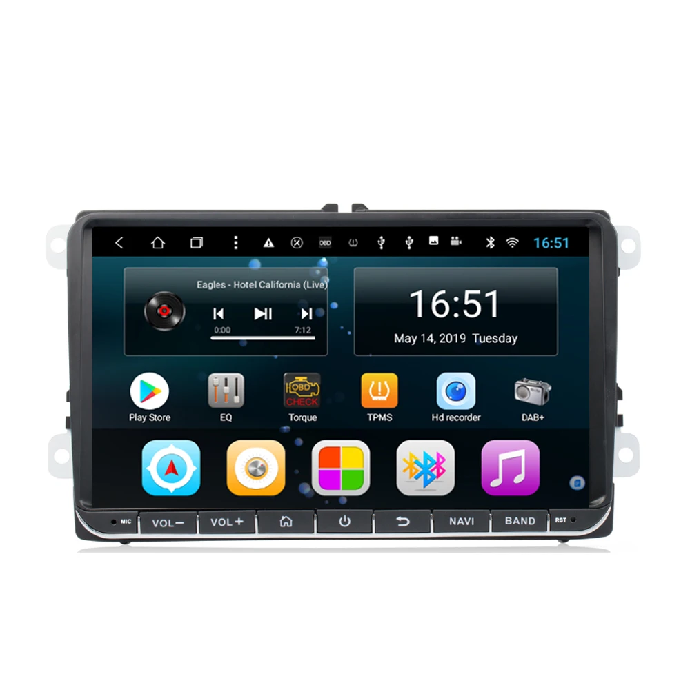 Автомобильная Радио с bluetooth мультимедийный плеер HD1080 точный gps карта навигации для volkswagen VW 9 дюймов Android 8,1