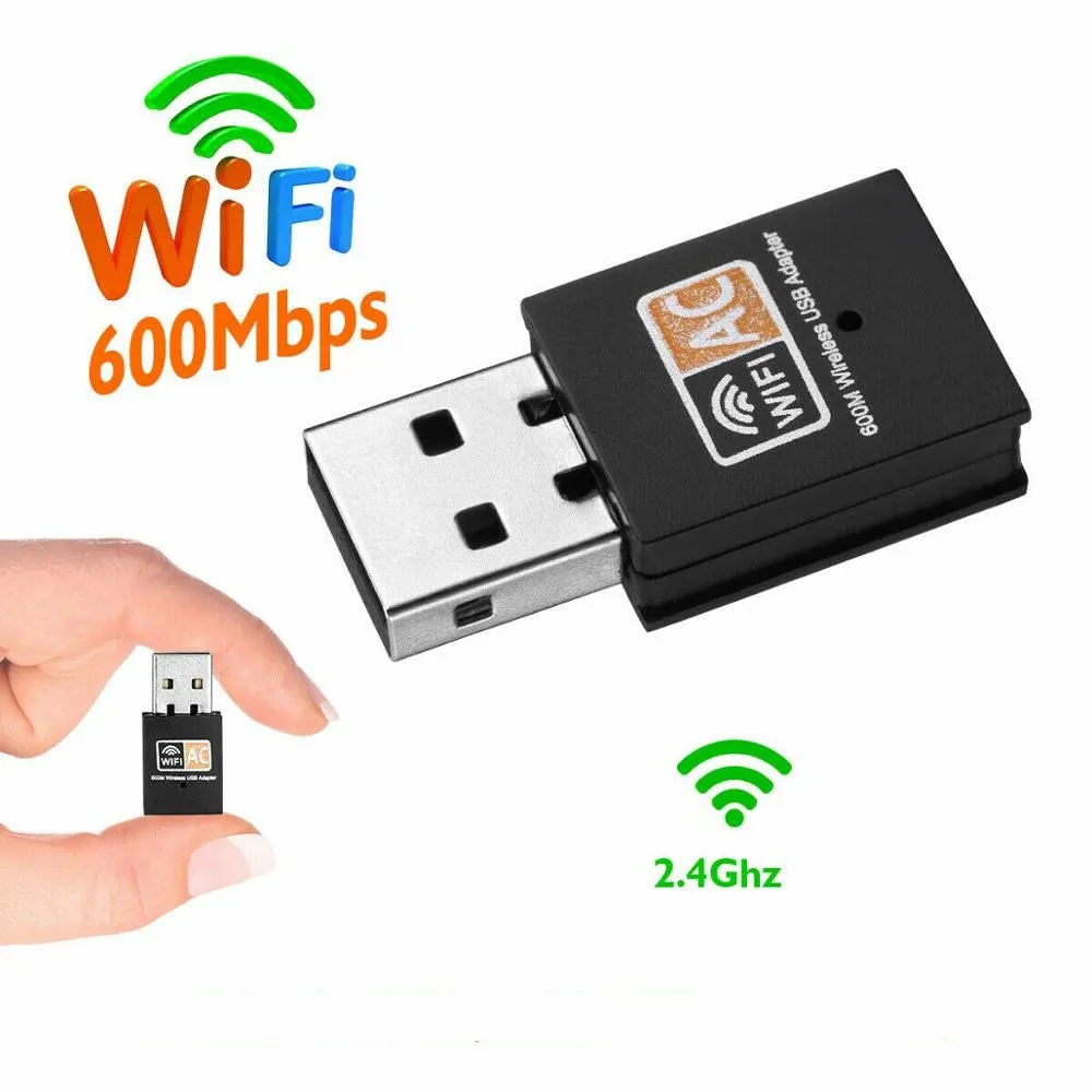 Tonbux беспроводной USB WiFi адаптер 600 Мбит/с двухдиапазонный USB WiFi ключ беспроводной LAN адаптер 802.11ac/a/b 2,4 ГГц