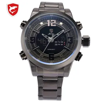 

Basking Shark Sport Watch Brand Fashion Chrono Men Waterproof Digital Military Steel Band Watches Clock Relogio Masculino /SH343