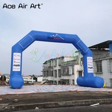 Свободно стоящая синяя надувная АРКА с коробками, чтобы приклеить Съемный Логотип и 2 баннера