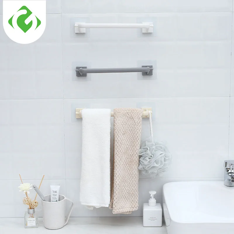 GUANYAO Viscose type plastic towel bar not damage the wall multi-purpose bathroom storage rack hand towel holder hanger