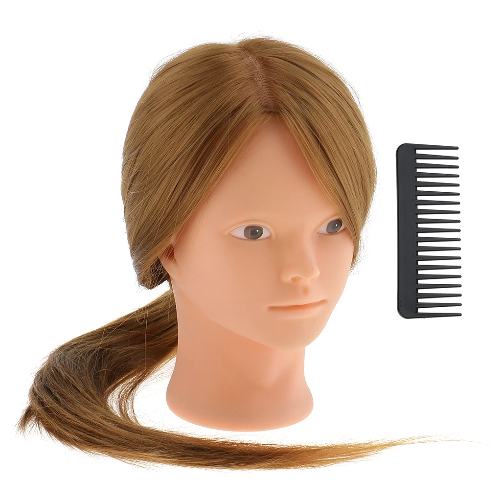 26'' Salon Barber Cosmetology Hairdressing Manikin Hair Styling Training Head Mannequin with Synthetic Fiber