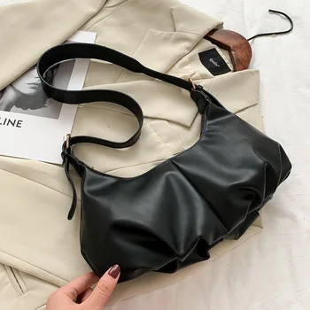 

High Quality PU Leather Hand Bags For Women 2020 Simple Solid Color Shoulder Handbags Female Travel bags Ladies Cross body Bags