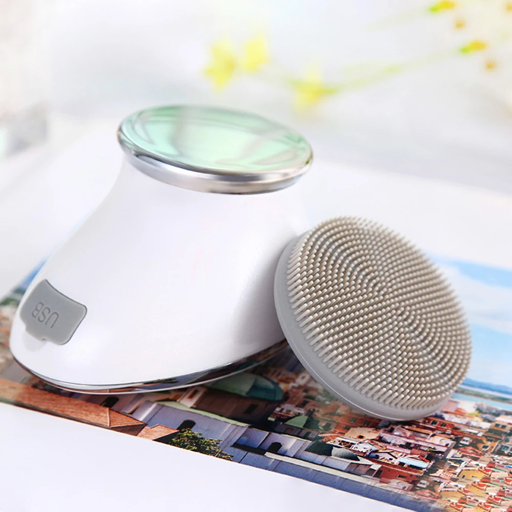 

Ultrasonic Face Scrubber Cleansing Brush Electric Facial Cleanser Skin Care Tool Face Scrub Washing Brush Makeup Tool