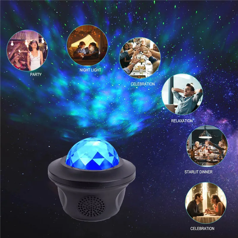 

Night Light Bedroom Decor Moon Lamp Star Light Projector Gift Bluetooth Speaker Led Colorful Night Light Star Sky Galaxy Light