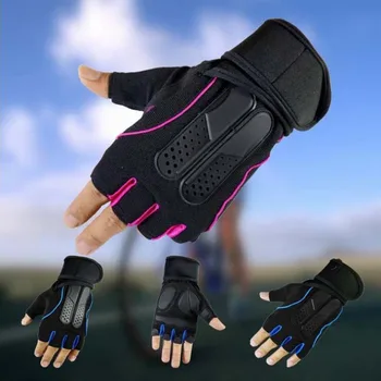 

Training Equipment Colour Orange Lifting Half Gloves Men Fitness Weight Cycling Non-Slip Pink Motorcycle