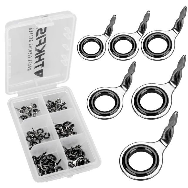 FishTrip Fishing Rod Eyelet Repair Kit 60Pcs Fishing Rod Repair