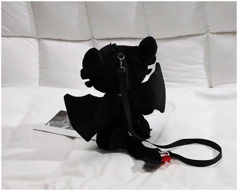 How To Train Your Dragon Night Fury Toothless Plush Backpack Movie Cartoon Crossbody Bag Coin Purse Key Phone Bag Shoulder Bags  (1)