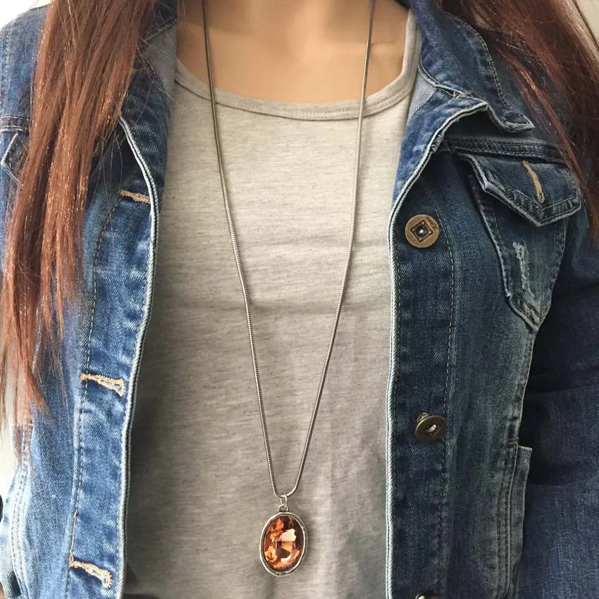 Anslow New Design Fashion Jewelry European Charm 90cm Long Sweater Necklace Pendant For Women Accessories Gift LOW0090AN