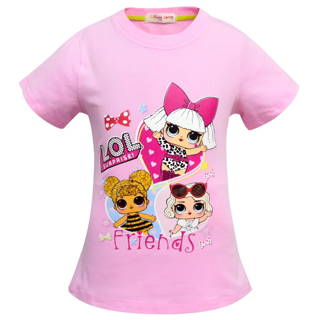 

LoL Surprise Original Girl Model Toys T-shirt Skir 3D Cartoon Design 2020 Toddler Girl Print T Shirt for Summer Short Sleeve New