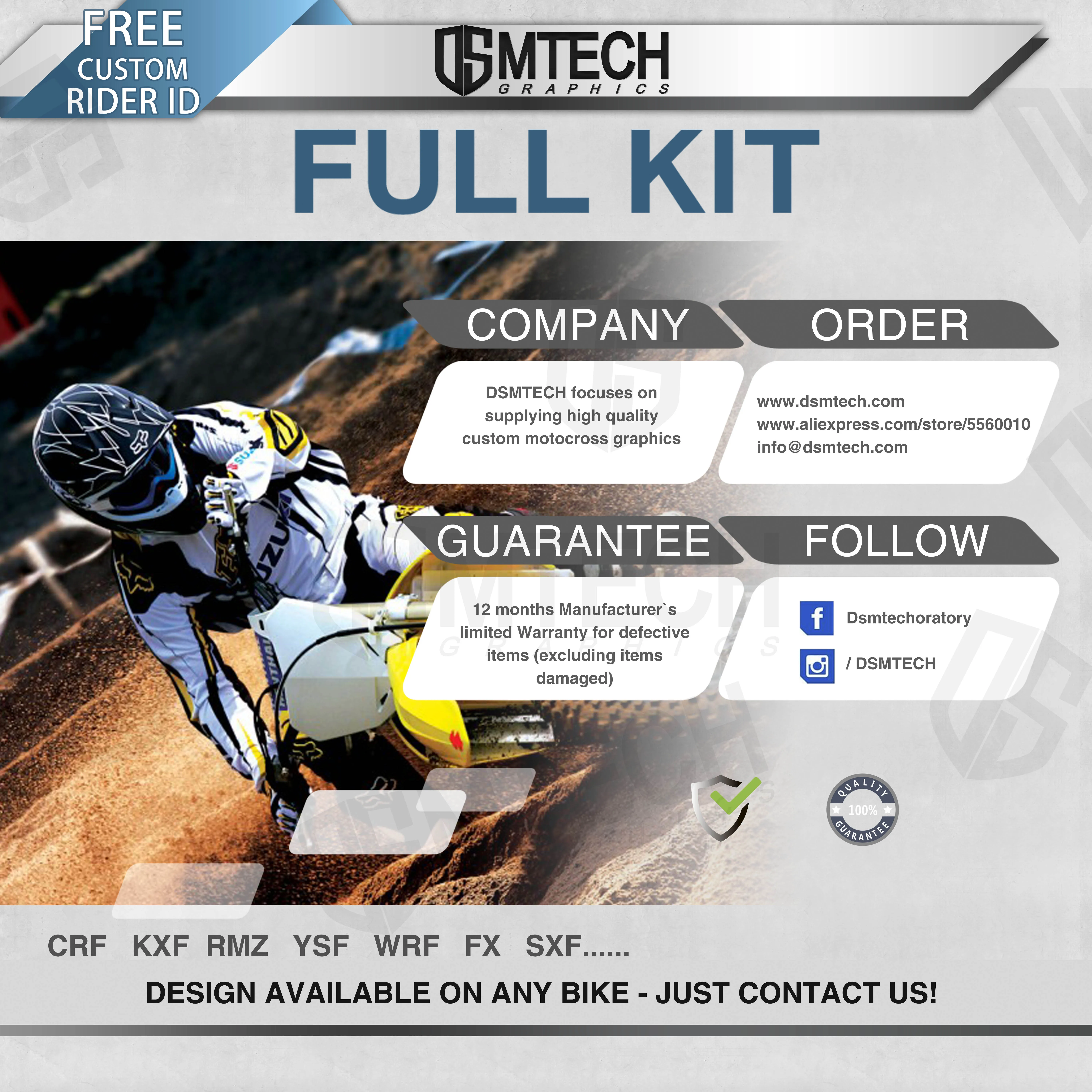 DSMTECH    ׷  Decals 3M   ƼĿ Ű 2007-2009 RMZ250 006