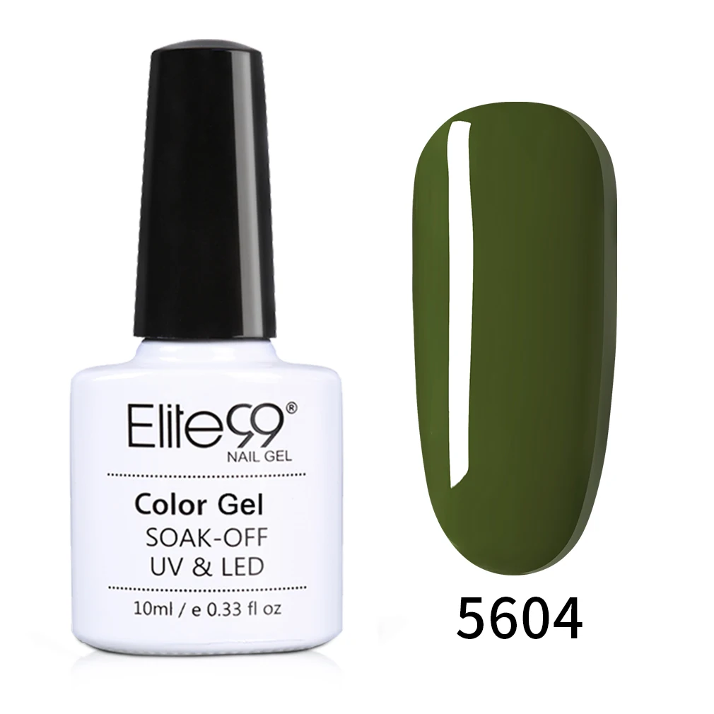 Elite99 10 мл Гель-лак авокадо УФ светодиодный лак для ногтей для маникюра Гель-лак полуперманентный Гель-лак для ногтей инструменты для дизайна своими руками - Цвет: 5604