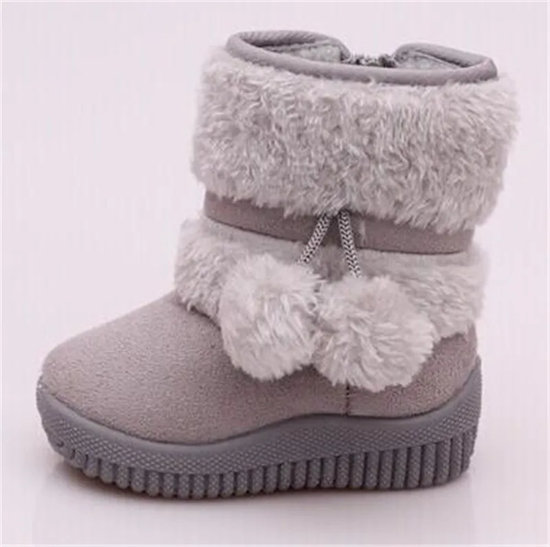 Weoneit/ новые детские зимние сапоги обувь для мальчиков и девочек Теплые сапоги резиновые ботинки для девочек и мальчиков - Цвет: beige
