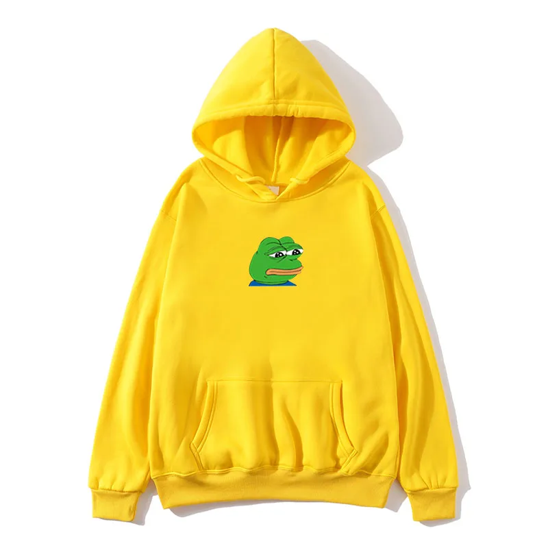 Sad tearing frog Print Hoodies Men/Women Hooded Sweatshirts 2020New Harajuku Hip Hop Hoodies Sweatshirt Male Japanese Hoodie
