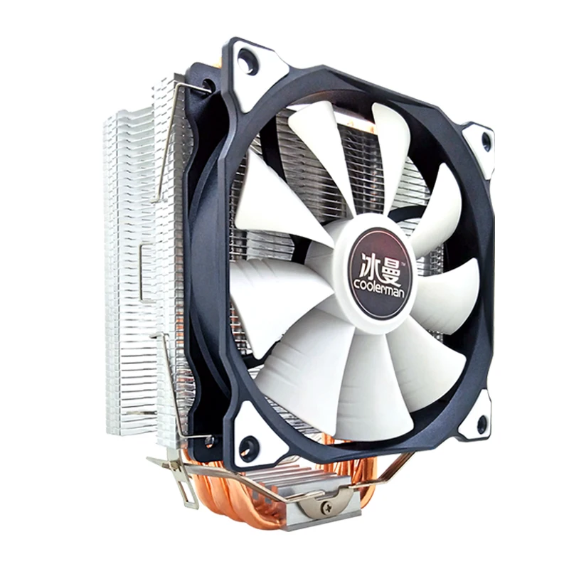 1 Fan 4 Fin PWM Снеговик кулер процессора 6 тепловых трубок 120 мм 4 Pin PWM для Intel LGA 1150 1151 1155 1366 775 AMD AM4 AM3 AM2 Вентилятор охлаждения процессора ПК тихий - Цвет лезвия: 1 Fan 4 Fin PWM