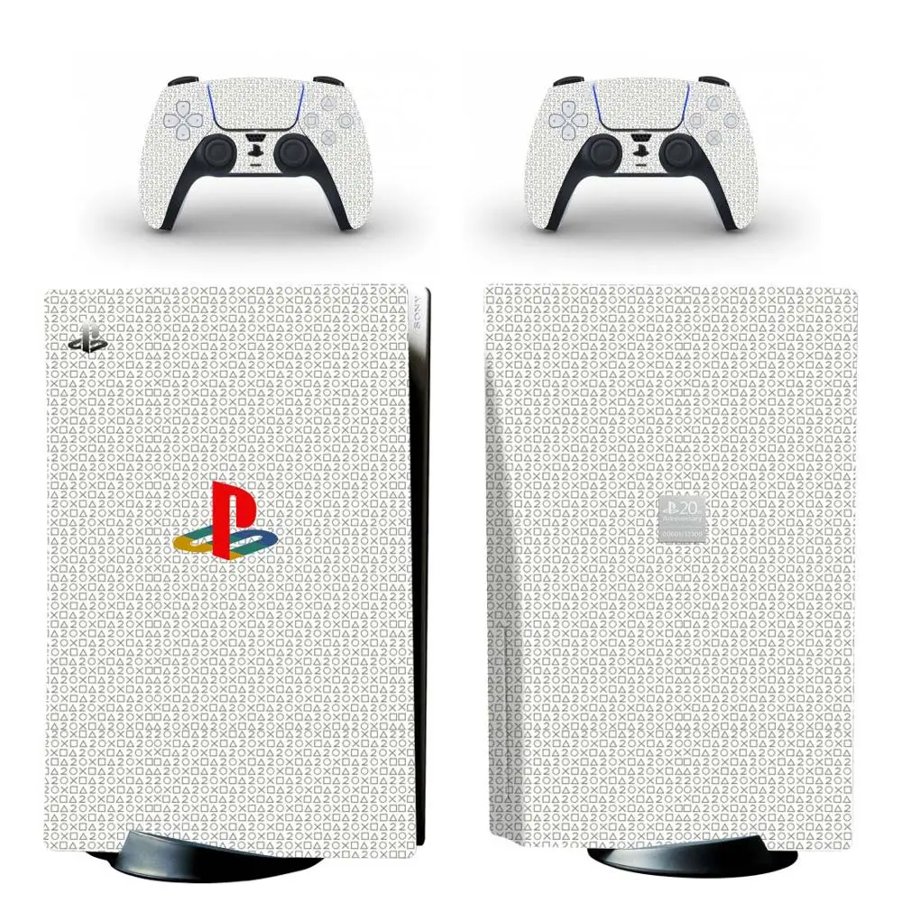 New PS5 Standard Disc Edition Skin Sticker Decal Cover for PlayStation 5 Console and 2 Controllers PS5 Skin Sticker Vinyl 