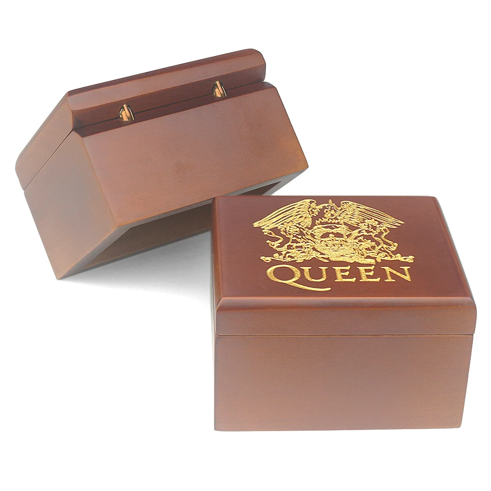 Rosiking QUEEN-Bohemian Rhapsody Red with mirror Music Box Carved Mechanism Musical Wind Up Gift for Birthday 3