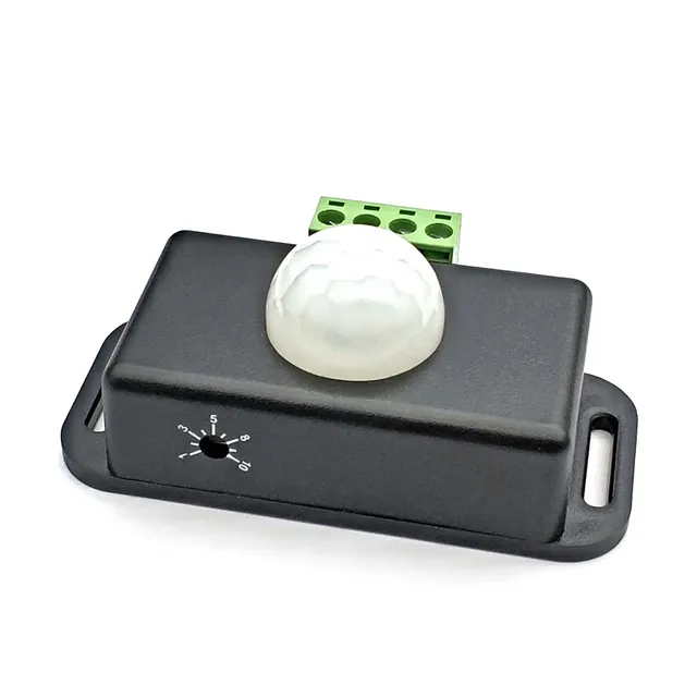 Interruptor de Sensor de movimiento PIR ajustable automático, Detector infrarrojo, módulo de interruptor de luz para lámpara de tira de luz LED, CC de 12V, 24V, 8A - Imagen 6