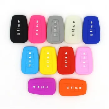 

4 Buttons Silicone Smart Car Key Cover Case Fob Shell For Toyota CHR C-HR Camry V70 RAV4 Prius Corolla Avalon Auto Accessories
