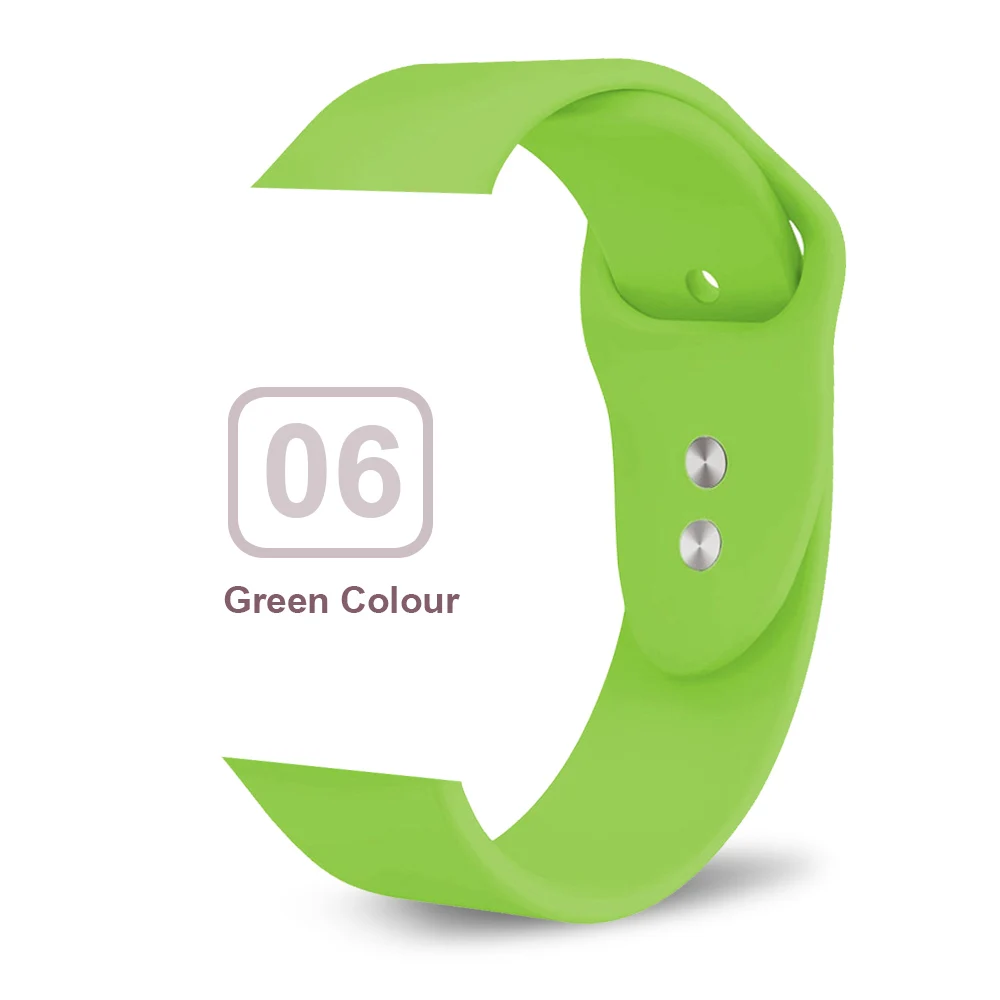 Green Мягкий силиконовый сменный спортивный ремешок для 38 мм Apple Watch Series1 2 3 4 5 42 мм наручный браслет ремешок для iWatch Sports Edition - Цвет ремешка: Green
