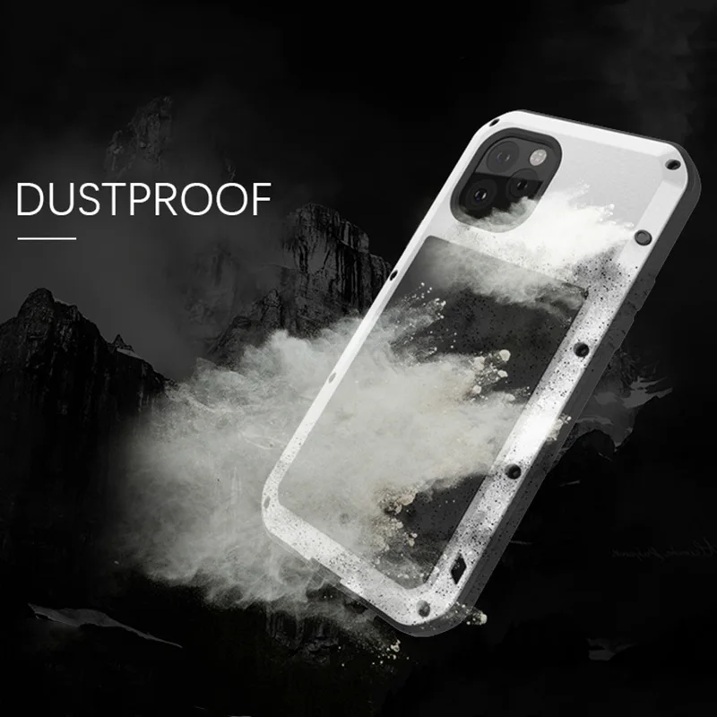 Роскошный противоударный чехол для iphone 11 Pro Max, алюминиевый металлический защитный чехол 360, закаленное прозрачное стекло для iphone 11 Pro