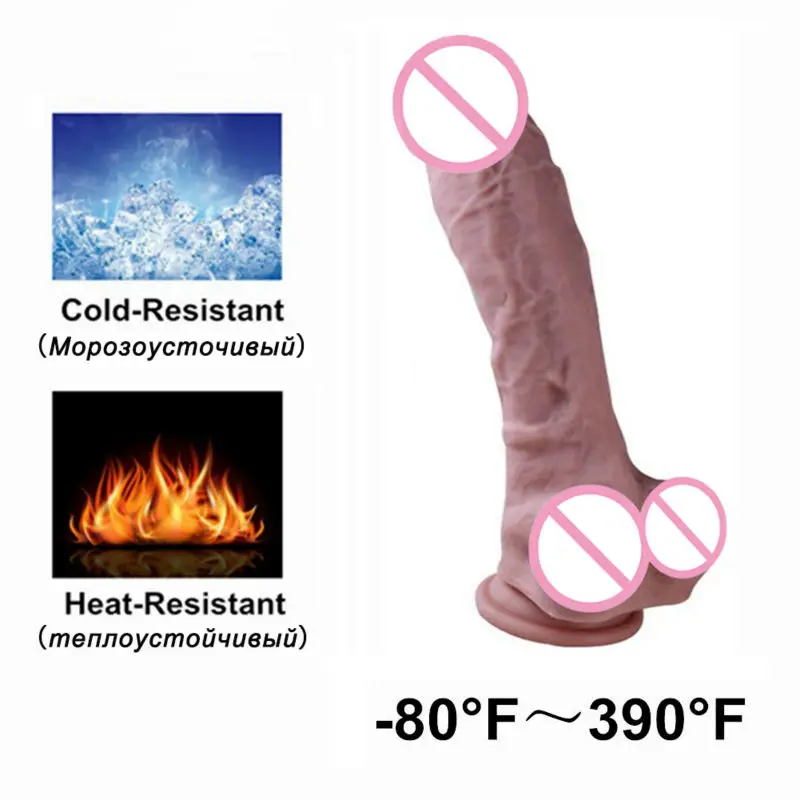 Faloimitator Odorless Silicone Dildo Flexible Penis with Suction Cup Adult toys for women flesh color