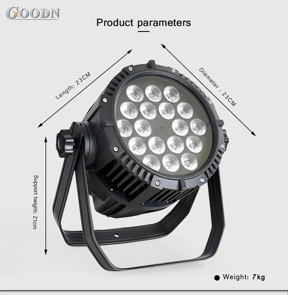 Светодиодный par настенный, с омывающим светом 18X15 Вт quad RGBWA DMX мыть IP65 Водонепроницаемый Открытый Номинальный пар для зданий церкви