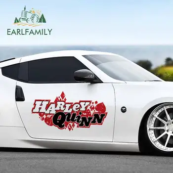 

EARLFAMILY 43cm x 21.8cm for Harley Quinn Cartoon Car Decals Refrigerator Windshield Sticker Decoration Bumper Motorcycle