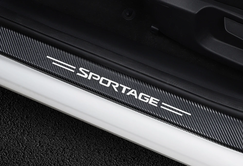 4 шт. Автомобильная дверная наклейка на порог для Kia Sportage 3 4 QL Rio 3 4 K2 Optima Sorento Picanto Ceed Forte Cadenza K9 душевные аксессуары