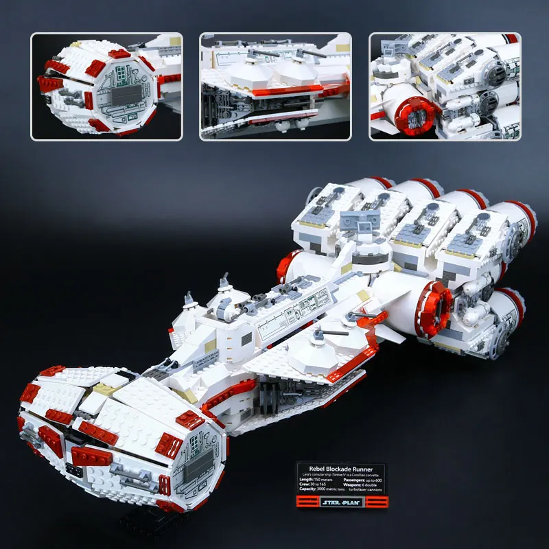 

05046 legoinglys StarWars Plan The Tantive IV Blockade Runner 10019 Wars Model Educational Building Blcok Bricks Toy Kids Gifts