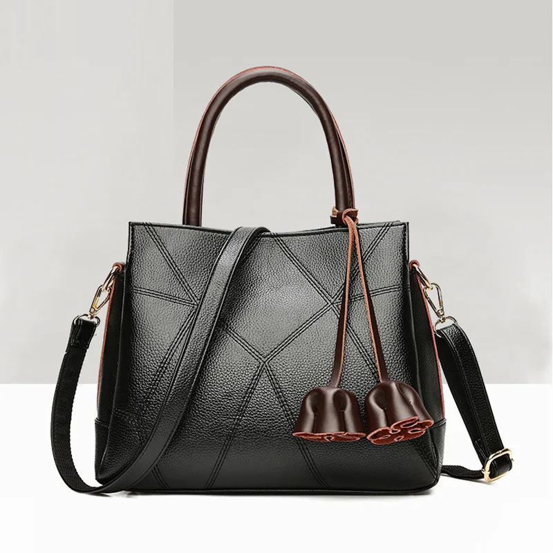 

2019 foreign trade new European and American women's handbags bill of lading shoulder diagonal three-use bag