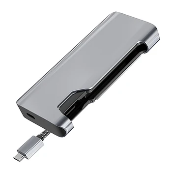 

7 in 1 USB C Laptop Docking Station 2USB 3.0+4K HDMI +TF+SD+ RJ45 Gigabit PD +Type C Dock USB HUB