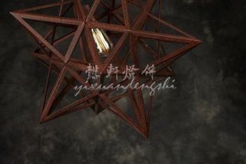 

American Minimalist Industrial Loft Wrought Iron star Old Mediterranean Cafe Pendant Lamp