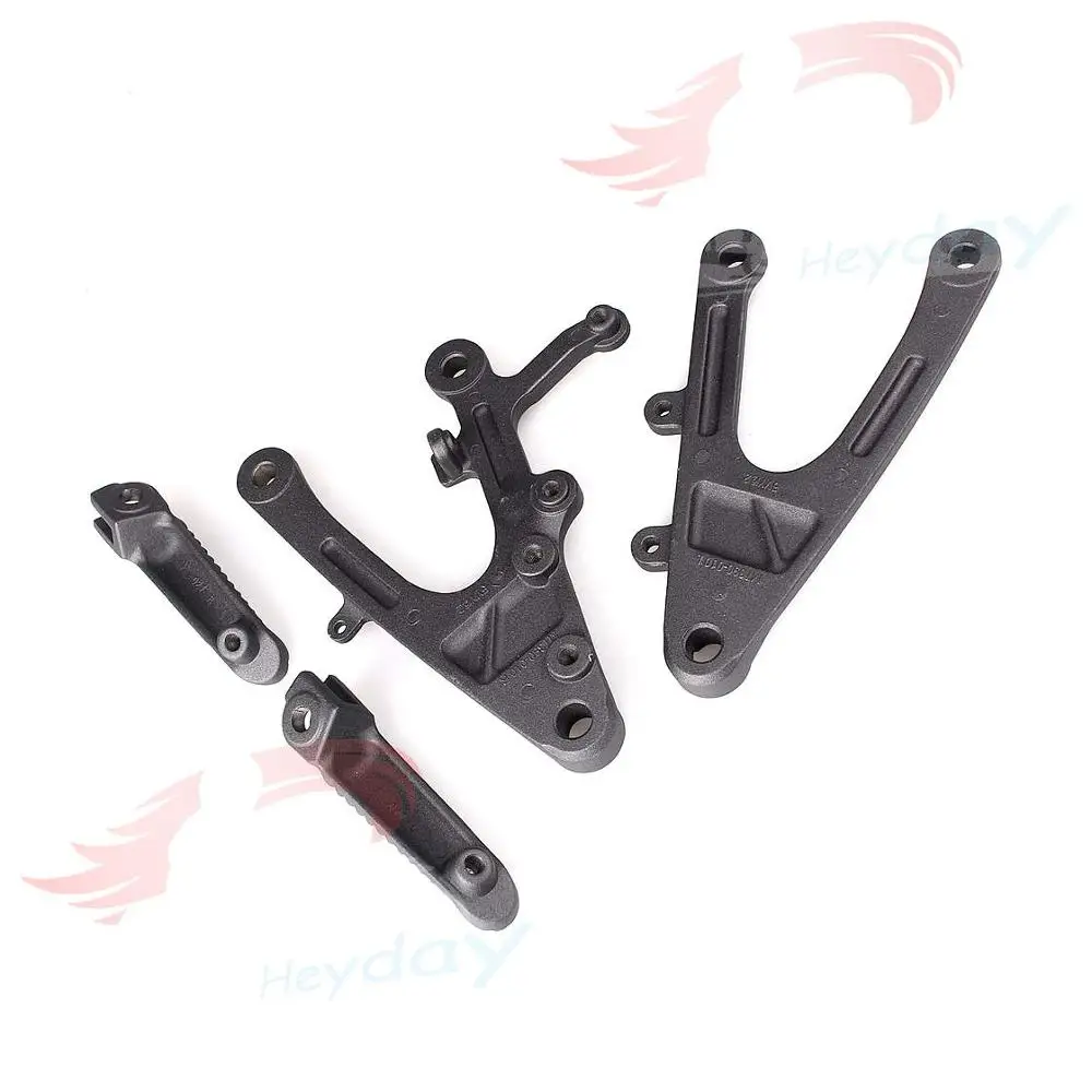 Черный Передний пассажирский подножки Скоба Подножка для Yamaha YZF R1 2004 2005 2006