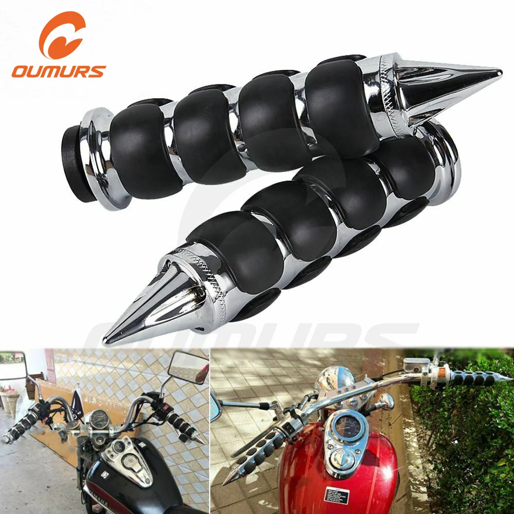 OUMURS руль мотоцикла " 25 мм Ручка Бар Конец рукоятки резиновые для Harley Honda Yamaha Kawasaki велосипеды-круизеры чоппер
