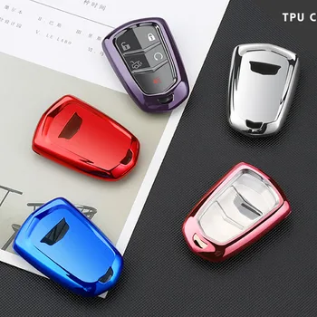 

Hot Sale Sport Protector For Cadillac Escalade ESV XTS ATS CTS SRX CT6 ATS-L XT5 5 Buttons Smart Remote Car key Wallet Set Cover