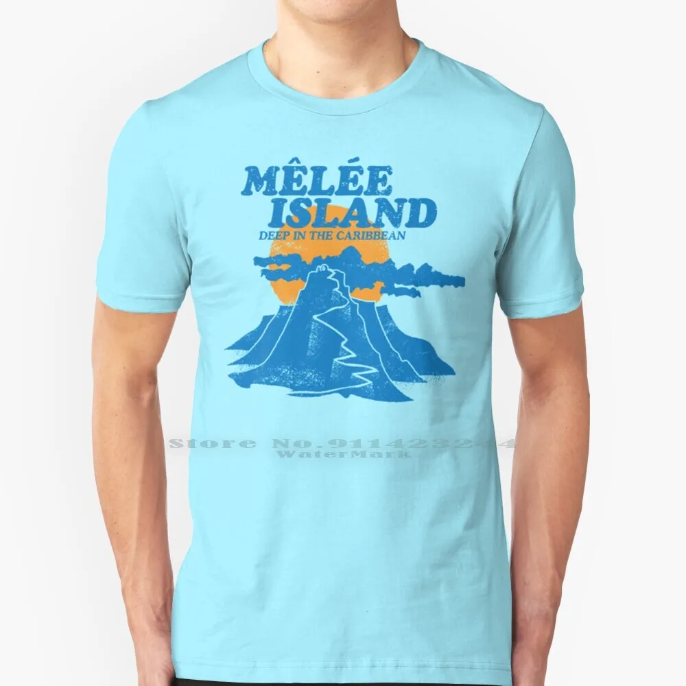 T-Shirt Mêlee Island Cotton 6Xl Monkey Island Pirate Retrogaming Guybrush Threepwood 90S Vintage Caribbean