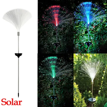 

Colorful Solar Optical Fiber Light Starry sky solar power Decorative Lamp Novelty Lawn outdoor lamp Battery path party Decor