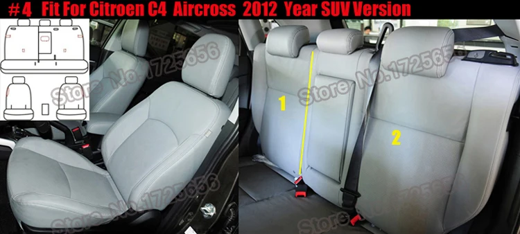 AutoDecorun пользовательские чехлы для сидений автомобиля Citroen C4 Aircross сиденья аксессуары ПВХ Кожа Подушка поддерживает охватывает 16 шт./компл