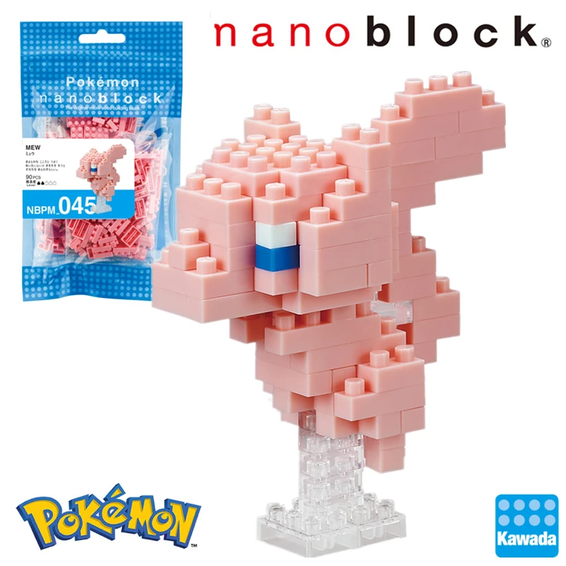 New Nanoblock Small Grain Miniature Diamond Building Block Pokemon Mew Nbpm 045 Adult Construction Toys For Boy Blocks Aliexpress