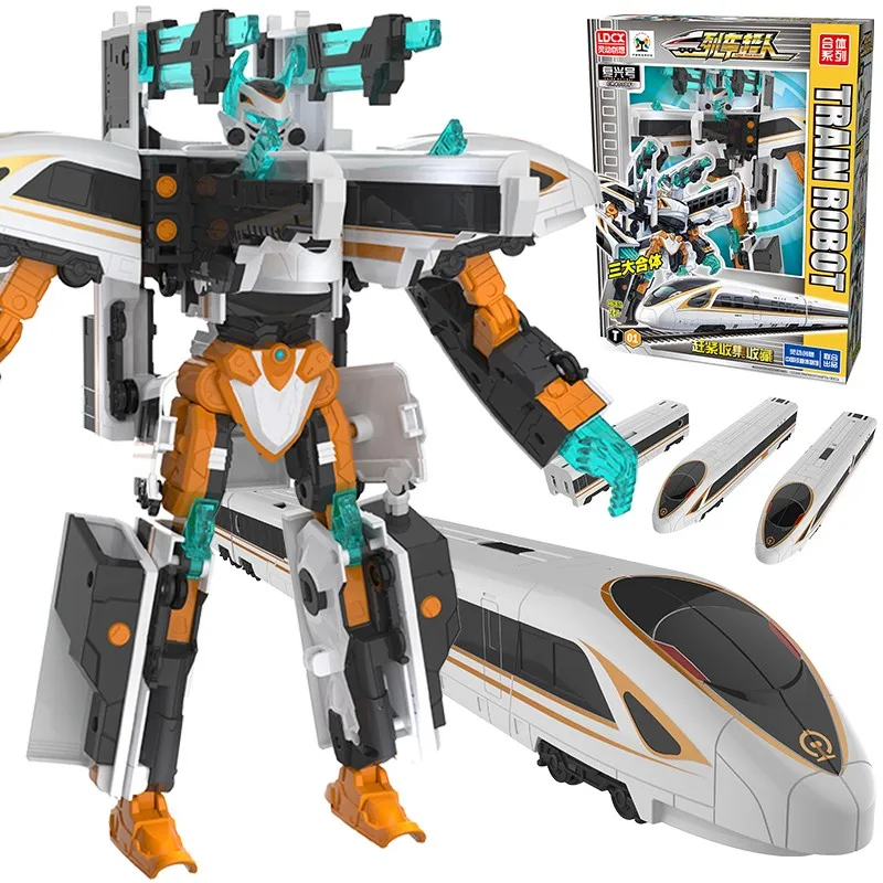 Railway Super Train Robot Transformation Toy Deformation Train Action