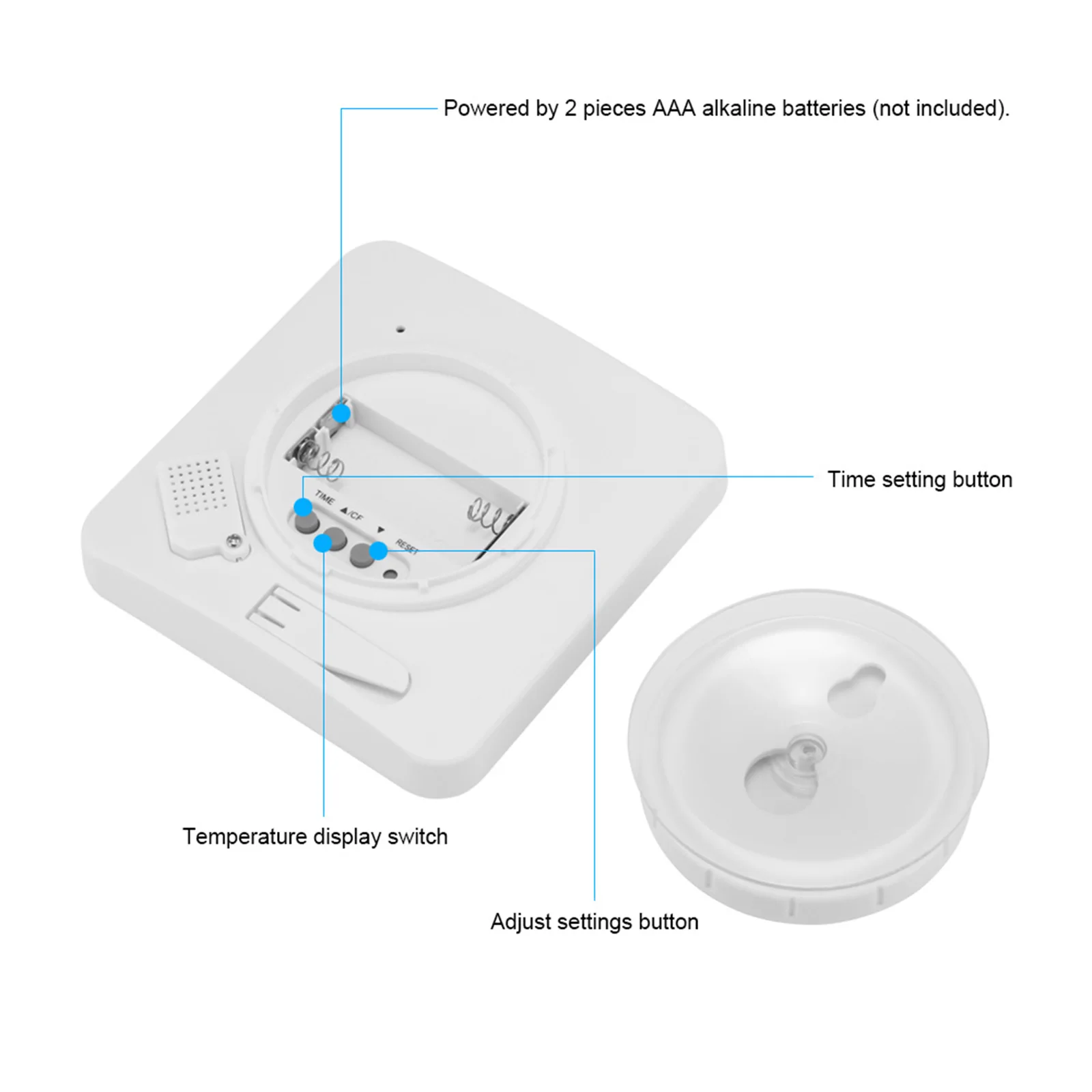 Sunsbell Reloj Digital Pared del Baño, Reloj Ducha, Reloj de Pared con  Temperatura y Humedad Medidor Función Reloj Creativo Pantalla LCD Tres  Método